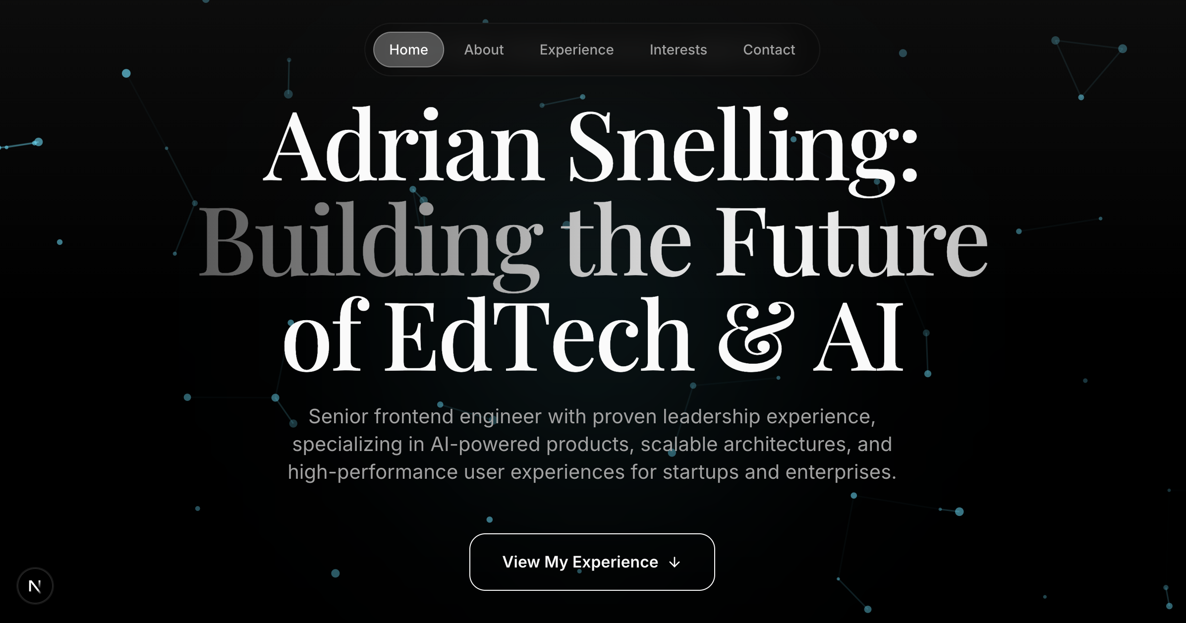 Adrian Snelling | Sr Frontend Developer & Engineering Leader